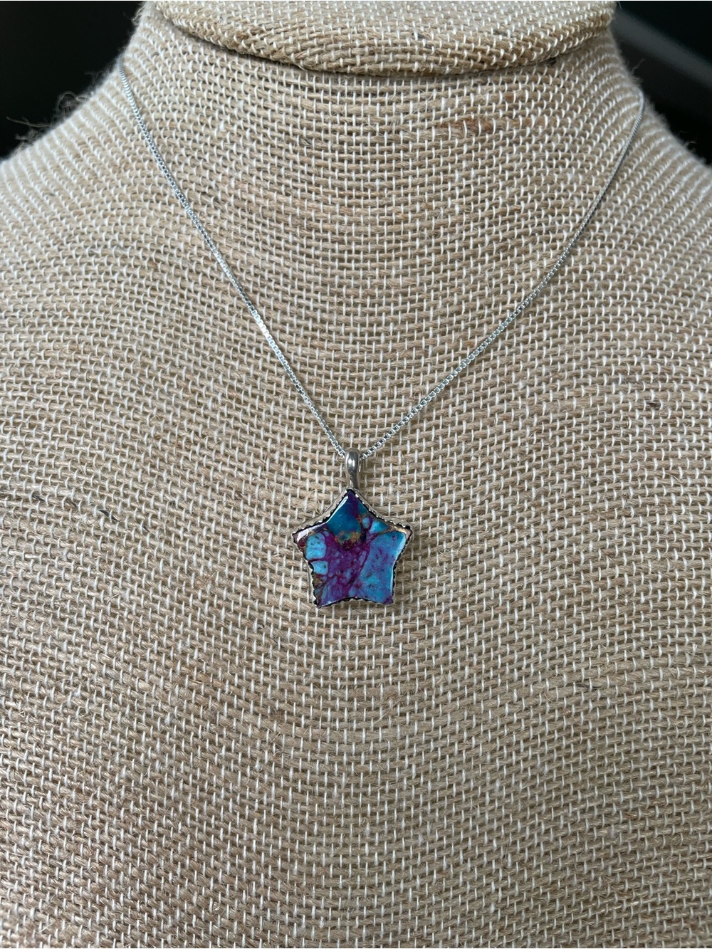 ⭐️💜Purple Mojave Star Pendant Necklace💜⭐️